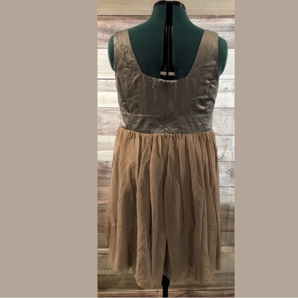 Tevolio Gray & Light Brown Knee Length Formal 18W - Picture 3 of 3